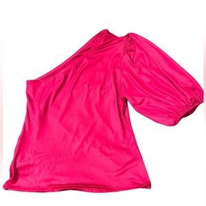 Mark New York red one arm long sleeve top